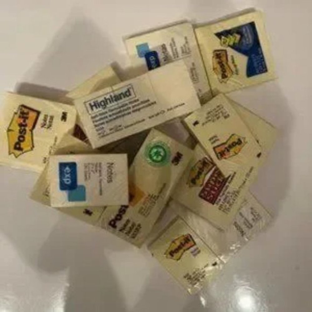 Post-Its / Large Selection of‎ Different Sizes (Total of 34) (new)